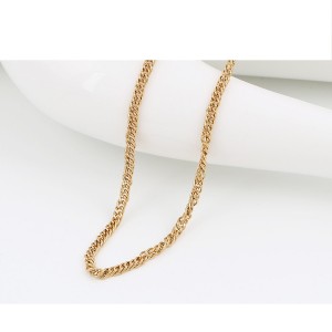 Klasiska pinuma ķēdīte ar zelta pārklājumu 14 karāti, garums 60 cm * 2,5mm